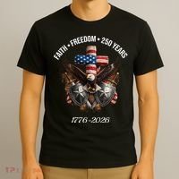 Faith Freedom 250 Years 1776-2026 Independence T-Shirt thumb 3