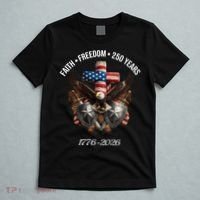 Faith Freedom 250 Years 1776-2026 Independence T-Shirt thumb 5