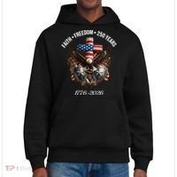 Faith Freedom 250 Years 1776-2026 Independence District V.I.T. Heavyweight Hoodie thumb 0