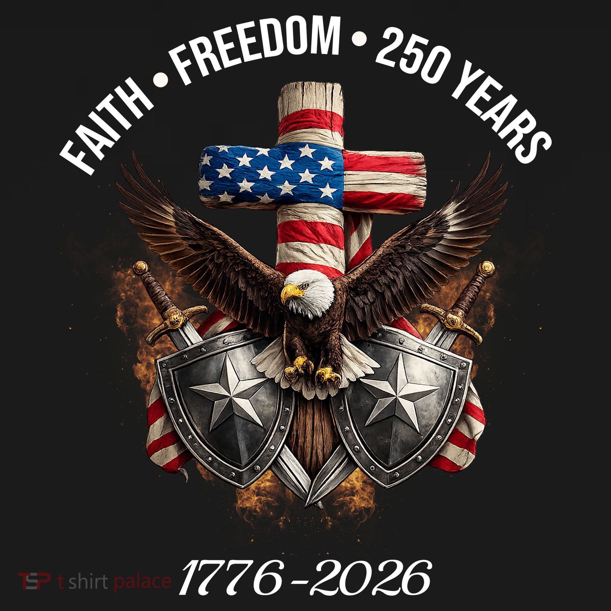 Faith Freedom 250 Years 1776-2026 Independence Women's Hoodie