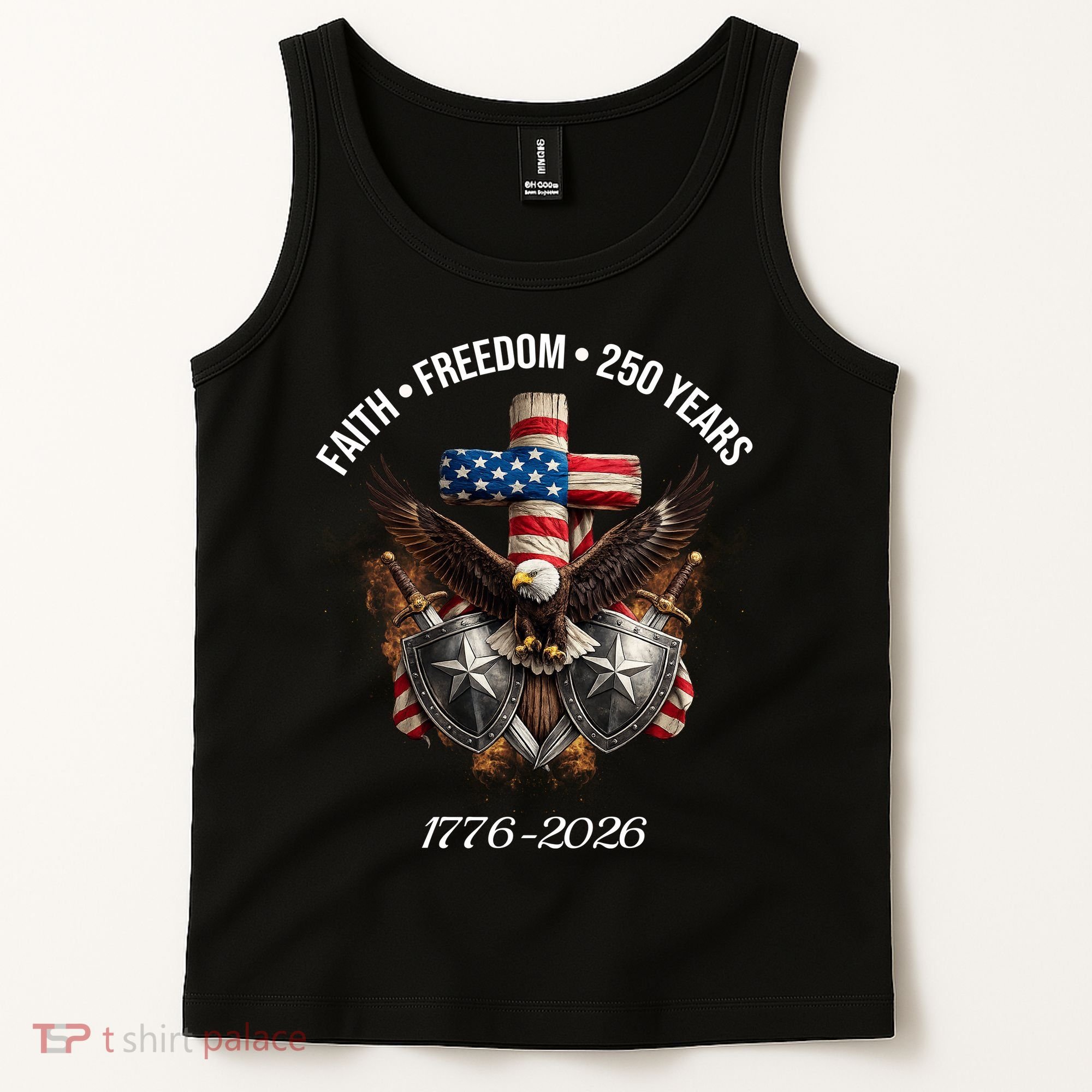 Faith Freedom 250 Years 1776-2026 Independence Tank Top