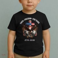 Faith Freedom 250 Years 1776-2026 Independence Toddler T-Shirt thumb 2