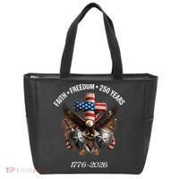 Faith Freedom 250 Years 1776-2026 Independence Tote Bag thumb 0
