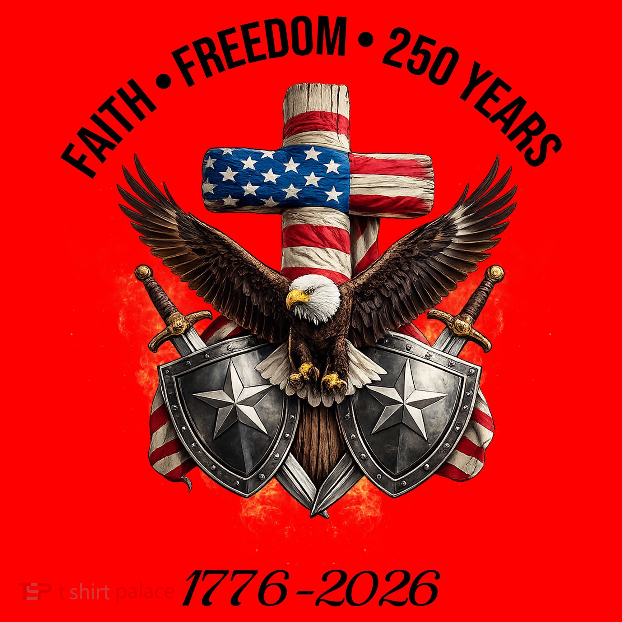 Faith Freedom 250 Years 1776-2026 Independence Santa Hat
