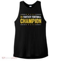 Fantasy Football 3 Time Winner Champ Champion Gift Ladies PosiCharge Tri-Blend Wicking Tank thumb 0