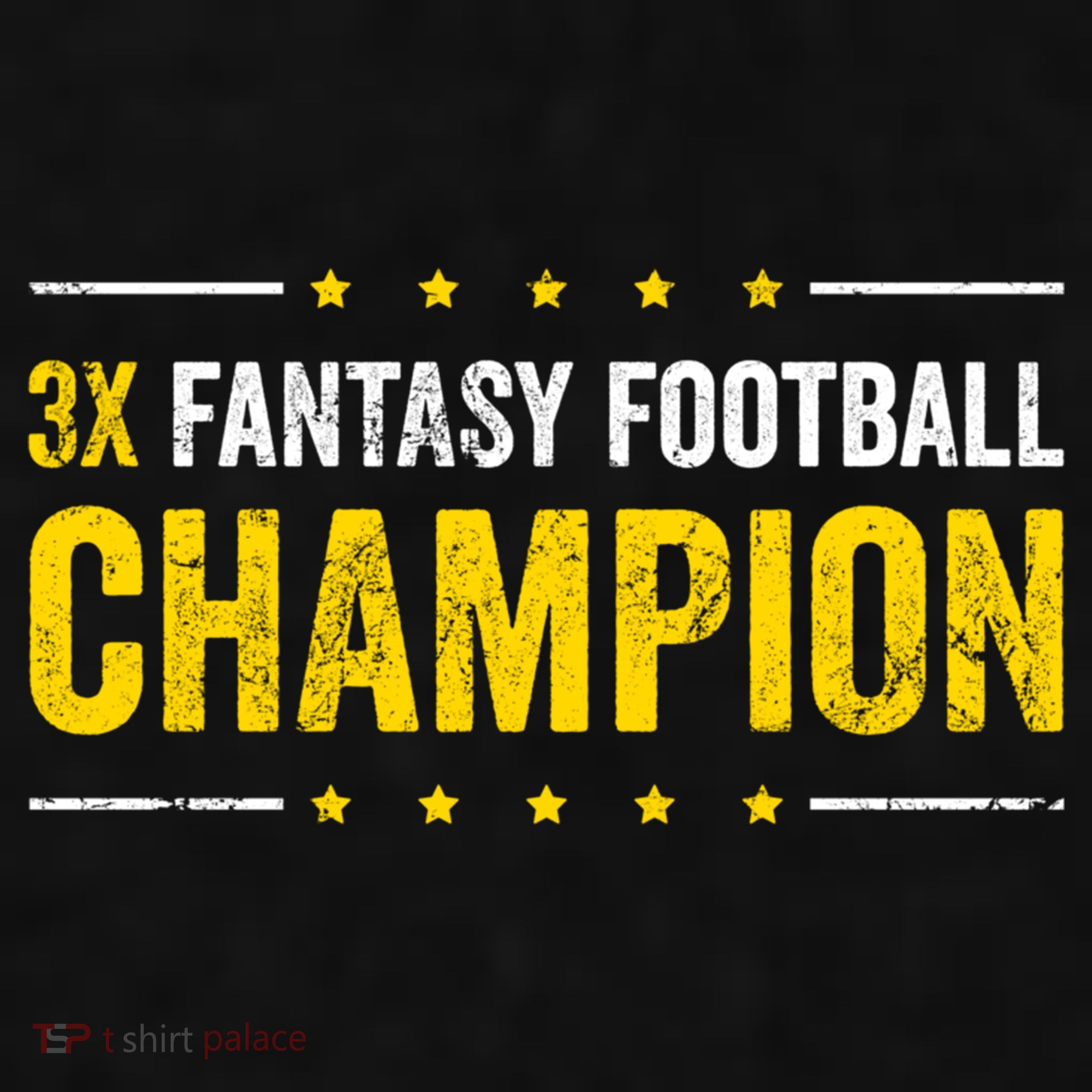 Fantasy Football 3 Time Winner Champ Champion Gift Ladies PosiCharge Tri-Blend Wicking Tank