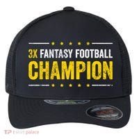 Fantasy Football 3 Time Winner Champ Champion Gift Flexfit Unipanel Trucker Cap thumb 0