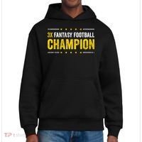 Fantasy Football 3 Time Winner Champ Champion Gift District V.I.T. Heavyweight Hoodie thumb 0