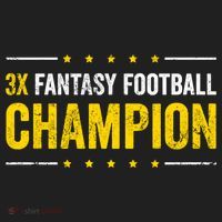 Fantasy Football 3 Time Winner Champ Champion Gift Women's Dry Zone Grid Polo thumb 2