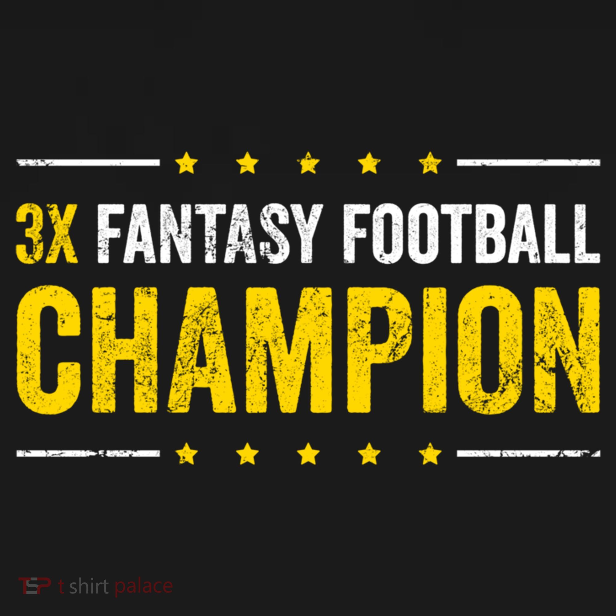 Fantasy Football 3 Time Winner Champ Champion Gift Performance Fleece Hoodie