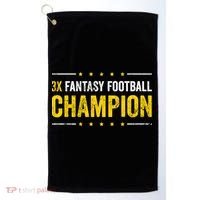 Fantasy Football 3 Time Winner Champ Champion Gift Golf Towel thumb 0