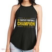 Fantasy Football 3 Time Winner Champ Champion Gift Women's Perfect Tri Rocker Tank thumb 2