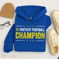 Fantasy Football 3 Time Winner Champ Champion Gift Hoodie thumb 4