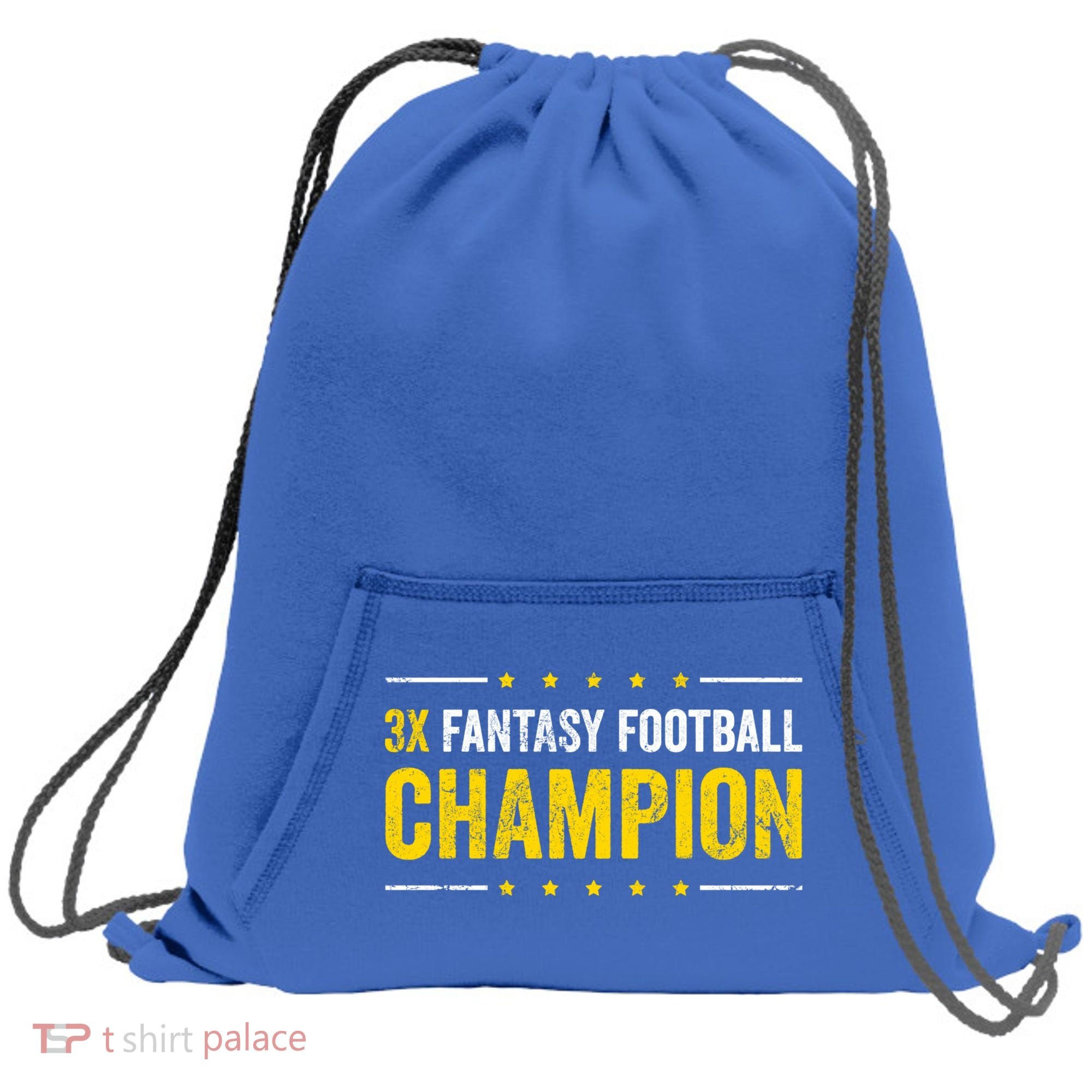 Fantasy Football 3 Time Winner Champ Champion Gift Sweatshirt Cinch Pack Bag