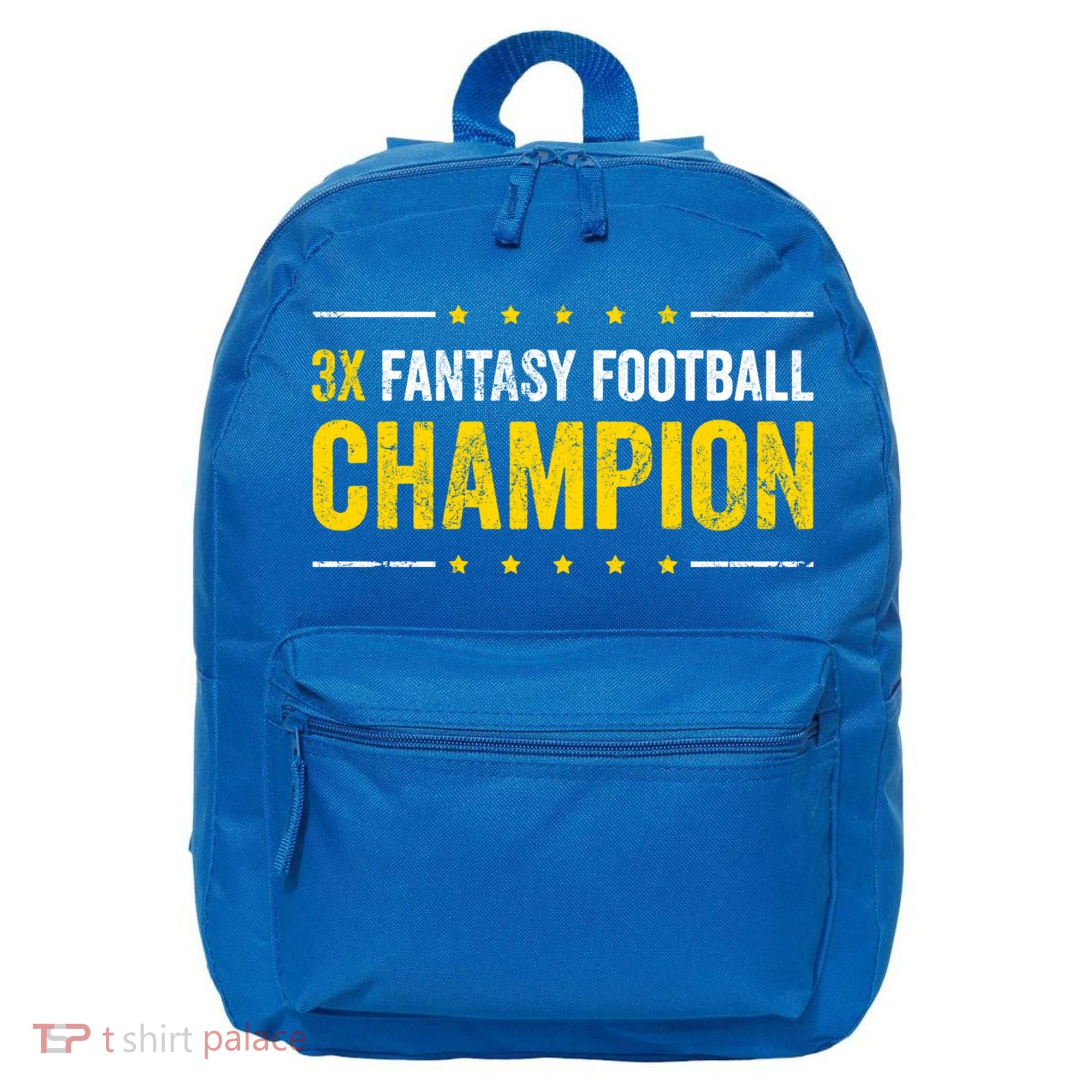 Fantasy Football 3 Time Winner Champ Champion Gift 16 in Basic Backpack