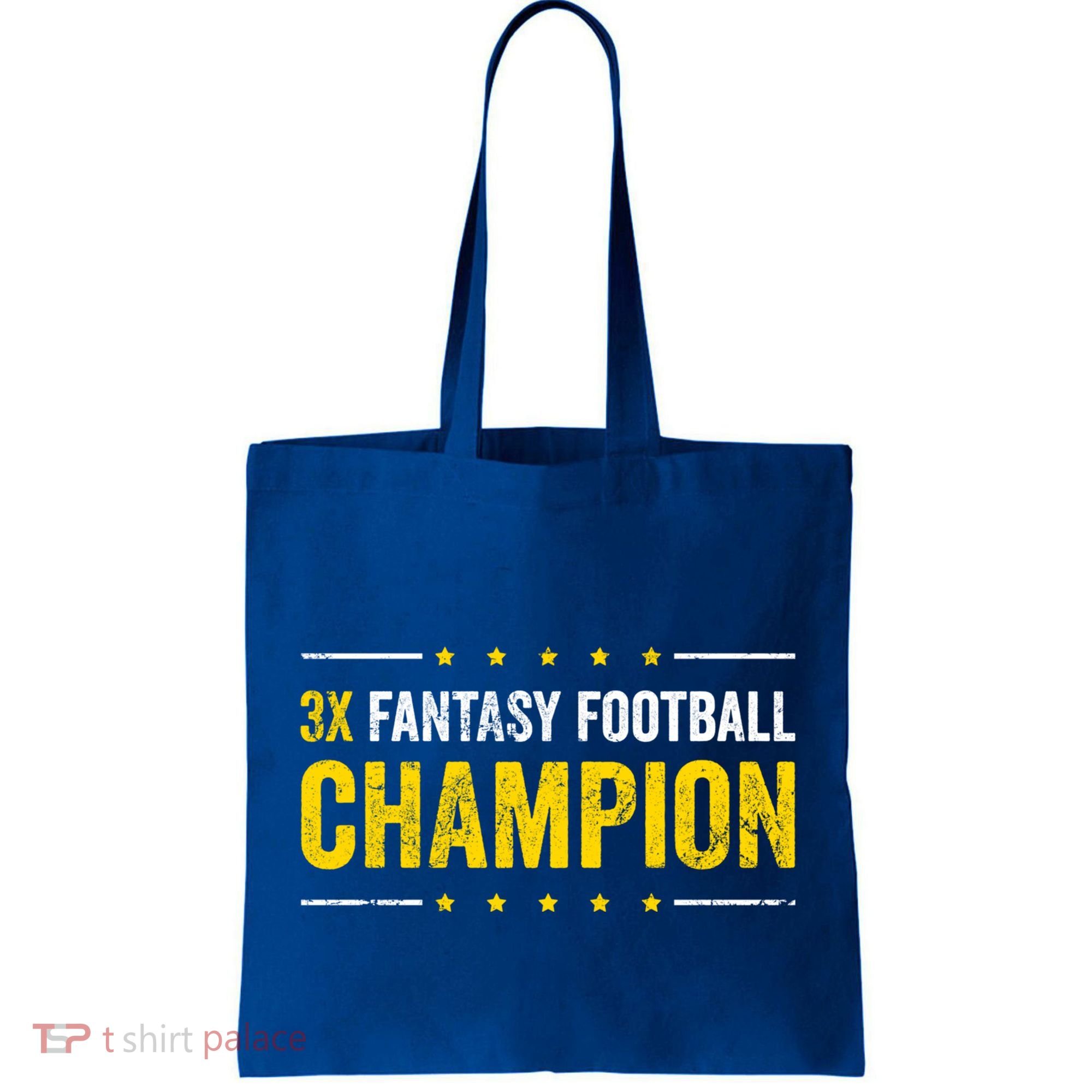 Fantasy Football 3 Time Winner Champ Champion Gift Tote Bag