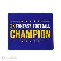 Fantasy Football 3 Time Winner Champ Champion Gift Mousepad thumb 0