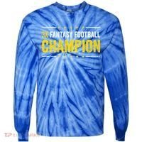 Fantasy Football 3 Time Winner Champ Champion Gift Tie-Dye Long Sleeve Shirt thumb 0