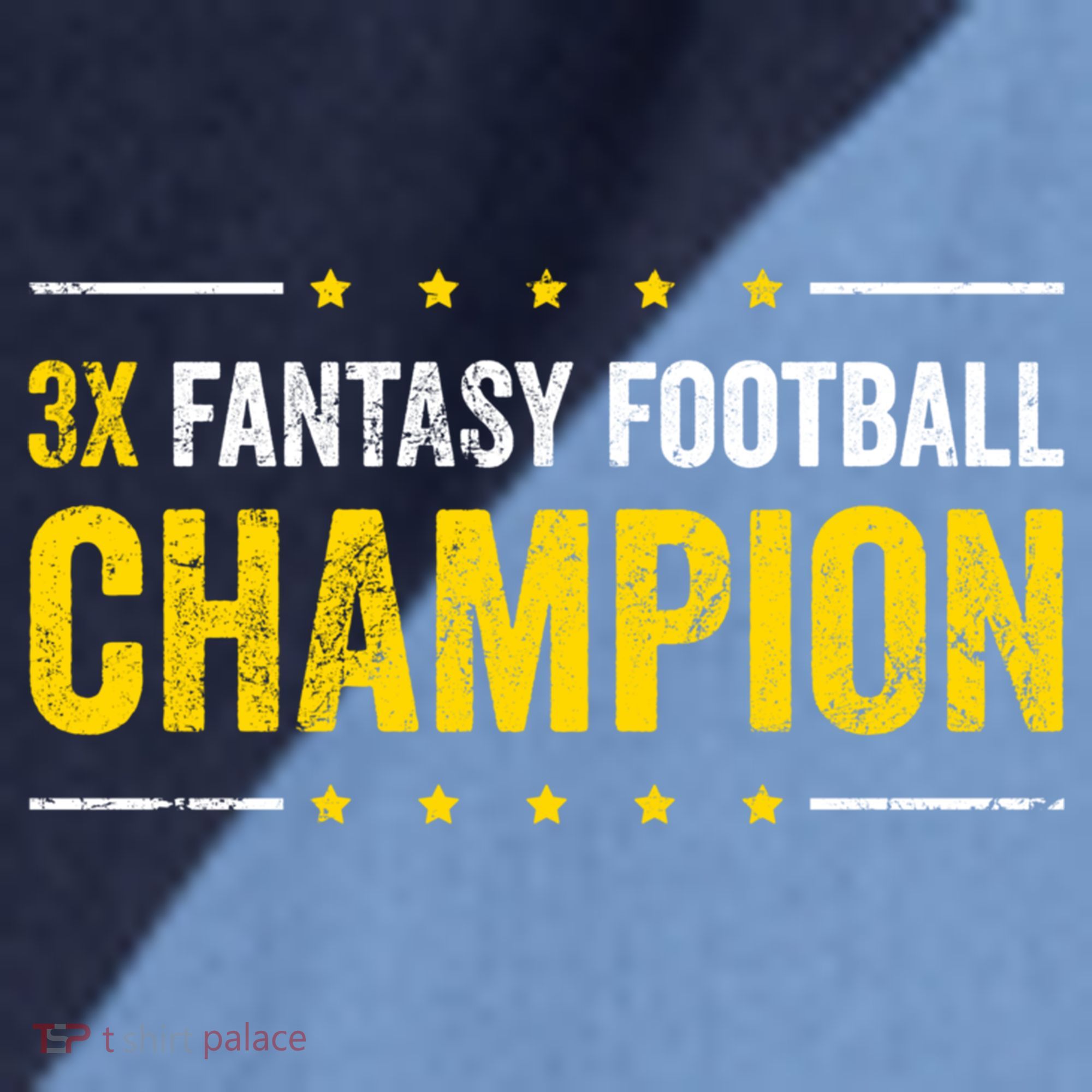 Fantasy Football 3 Time Winner Champ Champion Gift Raglan Baseball Sleeve Shirt
