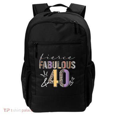 Fierce Fabulous & 40 Years Old Boho Leopard 40th Birthday Backpack