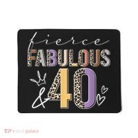 Fierce Fabulous & 40 Years Old Boho Leopard 40th Birthday Mousepad thumb 0