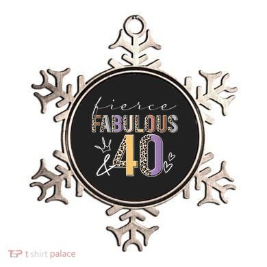 Fierce Fabulous & 40 Years Old Boho Leopard 40th Birthday Ornament