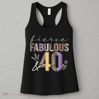 Fierce Fabulous & 40 Years Old Boho Leopard 40th Birthday Women's Tank Top thumb 3