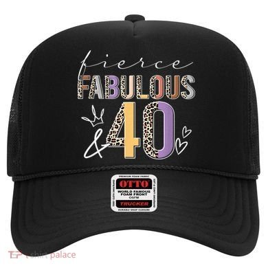 Fierce Fabulous & 40 Years Old Boho Leopard 40th Birthday Hat