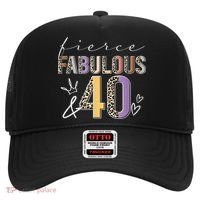 Fierce Fabulous & 40 Years Old Boho Leopard 40th Birthday Hat thumb 0