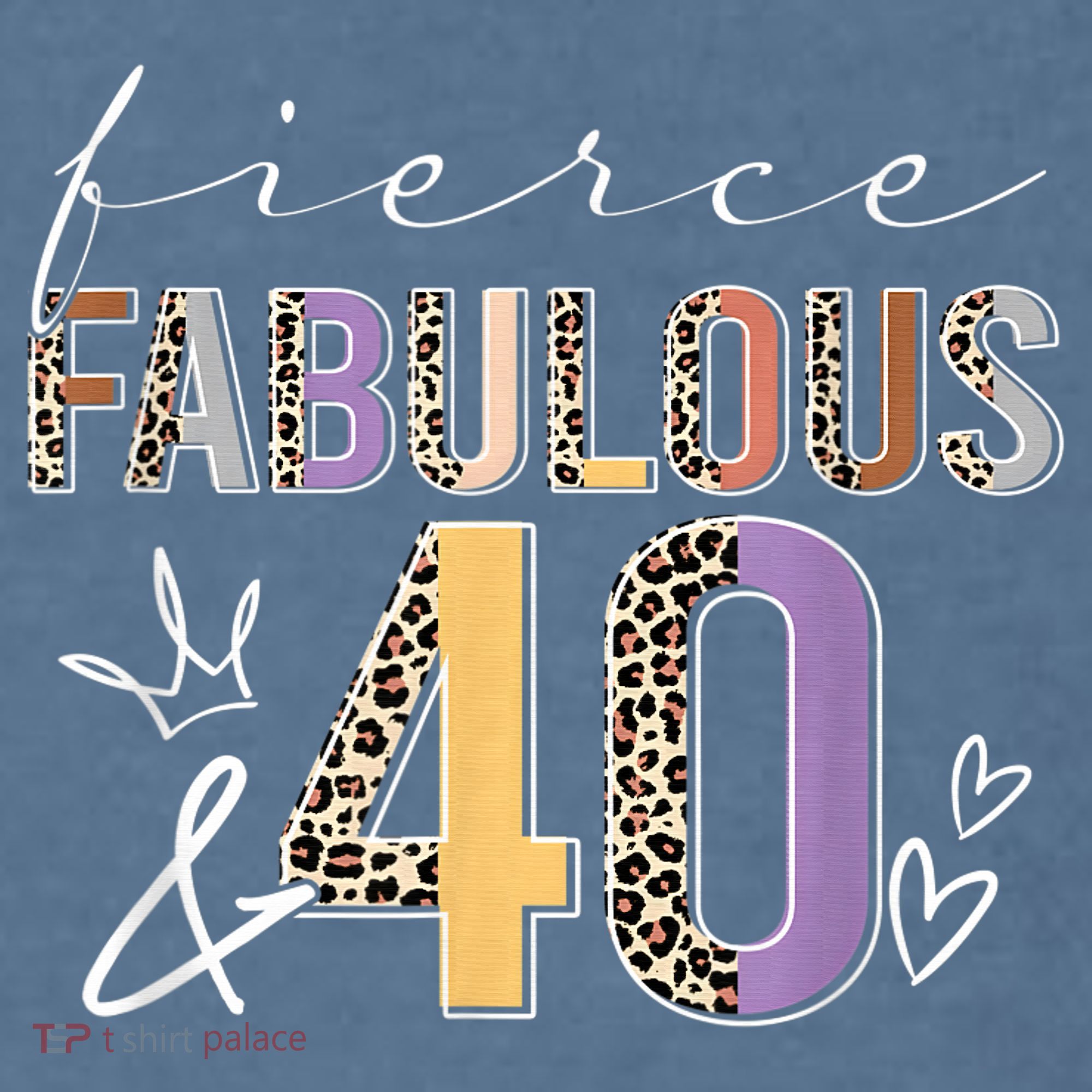 Fierce Fabulous & 40 Years Old Boho Leopard 40th Birthday Garment-Dyed Sweatshirt