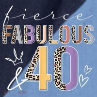 Fierce Fabulous & 40 Years Old Boho Leopard 40th Birthday Raglan Baseball Sleeve Shirt thumb 2
