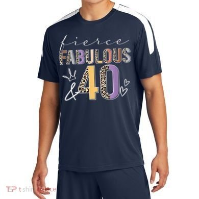 Fierce Fabulous & 40 Years Old Boho Leopard 40th Birthday Soccer Jersey