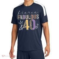 Fierce Fabulous & 40 Years Old Boho Leopard 40th Birthday Sport-Tek Competitor United Soccer Jersey thumb 0