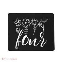 Floral Four 4 Year Old 4th Birthday Mousepad thumb 0