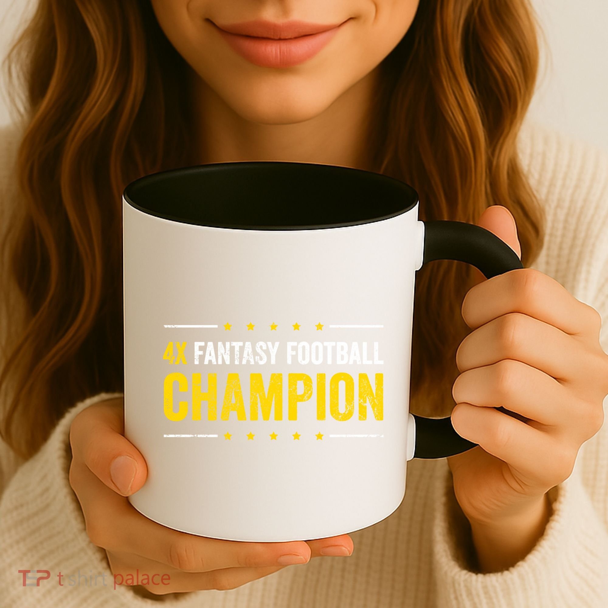 Fantasy Football 4 Time Winner Champ Champion Great Gift Coffee Mug