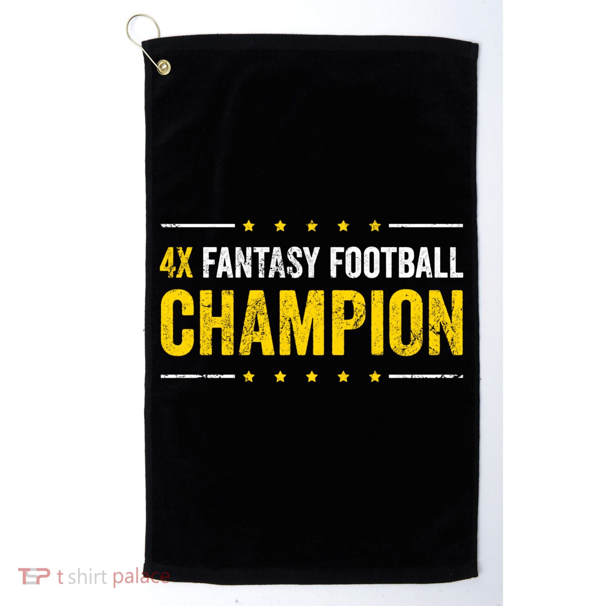 Fantasy Football 4 Time Winner Champ Champion Great Gift Golf Towel
