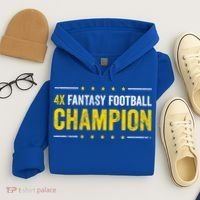 Fantasy Football 4 Time Winner Champ Champion Great Gift Hoodie thumb 4
