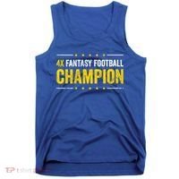 Fantasy Football 4 Time Winner Champ Champion Great Gift Tank Top thumb 0