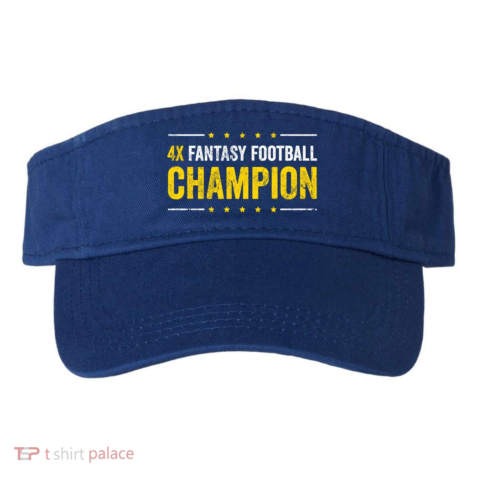 Fantasy Football 4 Time Winner Champ Champion Great Gift Visor
