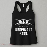 Funny Fishing 75th Birthday Gift Fisherman 75 Year Old Women's Tank Top thumb 3