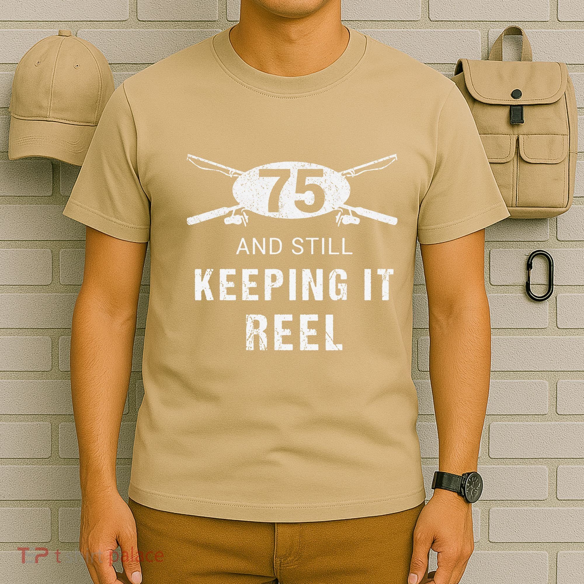 Funny Fishing 75th Birthday Gift Fisherman 75 Year Old T-Shirt