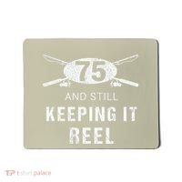 Funny Fishing 75th Birthday Gift Fisherman 75 Year Old Mousepad thumb 0
