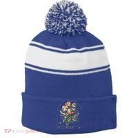 Floral Feminist 8647 Anti Trump Human Right Stripe Pom Pom Beanie thumb 0
