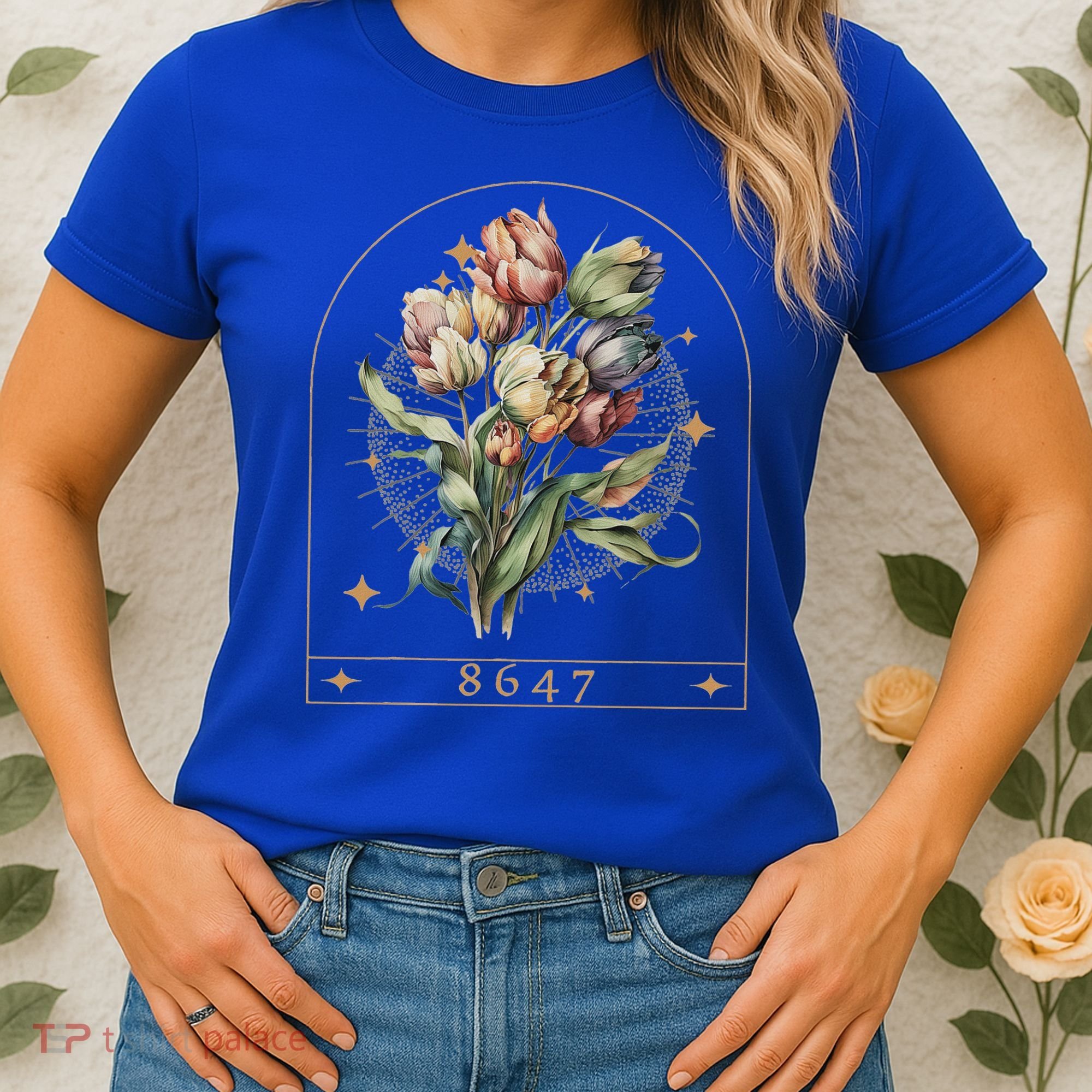 Floral Feminist 8647 Anti Trump Human Right Women's T-Shirt