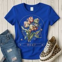 Floral Feminist 8647 Anti Trump Human Right Women's T-Shirt thumb 3