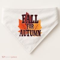 Fall For Autumn Nature Leaves USA-Made Doggie Bandana thumb 0
