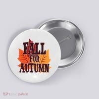 Fall For Autumn Nature Leaves Button thumb 0