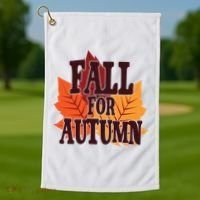 Fall For Autumn Nature Leaves Golf Towel thumb 1