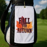Fall For Autumn Nature Leaves Golf Towel thumb 2