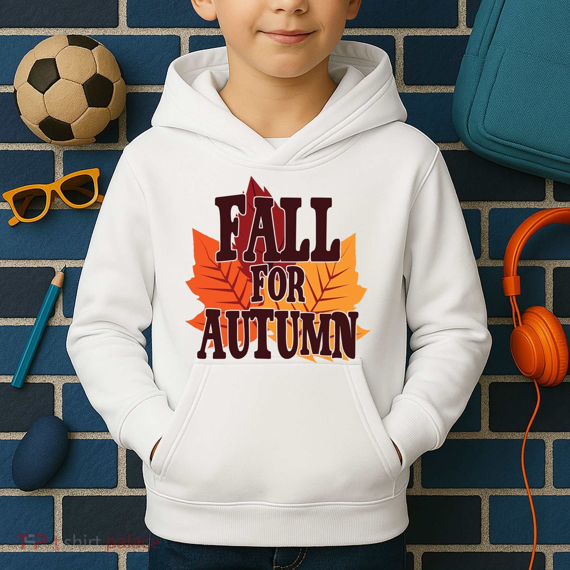 Fall For Autumn Nature Leaves Kids Hoodie